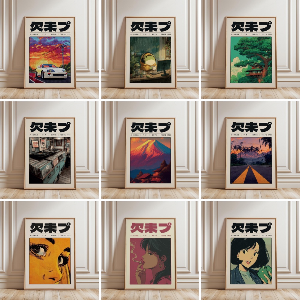 Japanese Lifestyle And Culture - Retro Tokyo Vaporwave Pop Culture Posters
