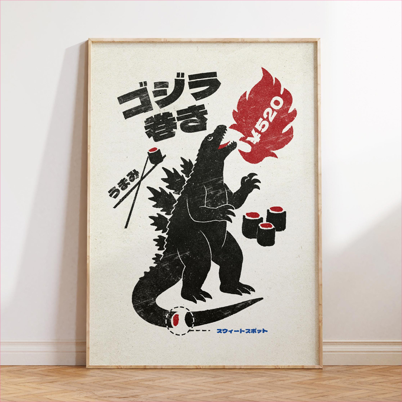 Japan Food Art Poster Retro Ja - огляд і ціна Japanese Food Lifestyle
