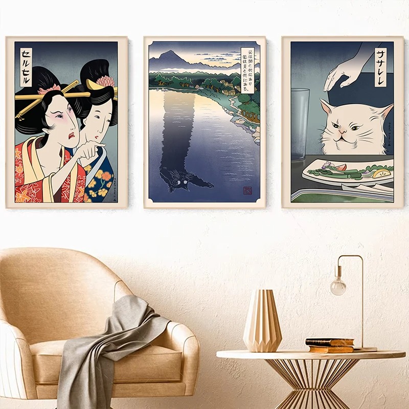 Japanese Ukiyoe Style Poster P - огляд і ціна Japanese Lifestyle At Home